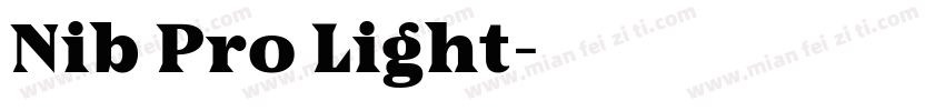 Nib Pro Light字体转换